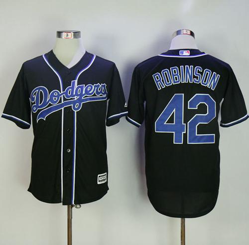 Dodgers #42 Jackie Robinson Black Fashion Stitched MLB Jersey